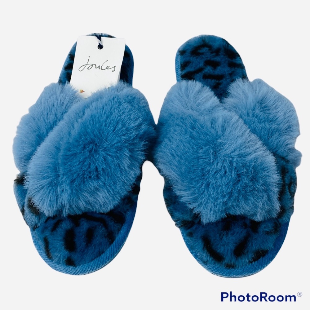 NWT JOULES fluffy slippers sz7